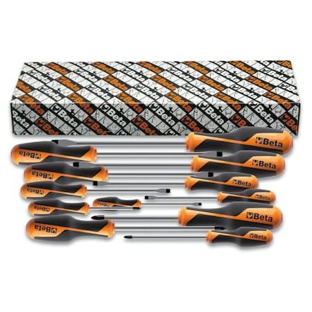 Beta 1263 /S Set of 12 Screwdriver, Slotted and Phillips 012630112